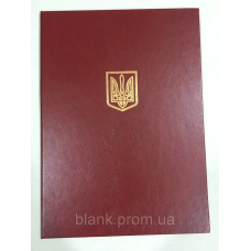 Папка А5 червона з гербом для документів