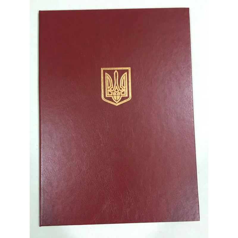 Папка А5 червона з гербом для документів
