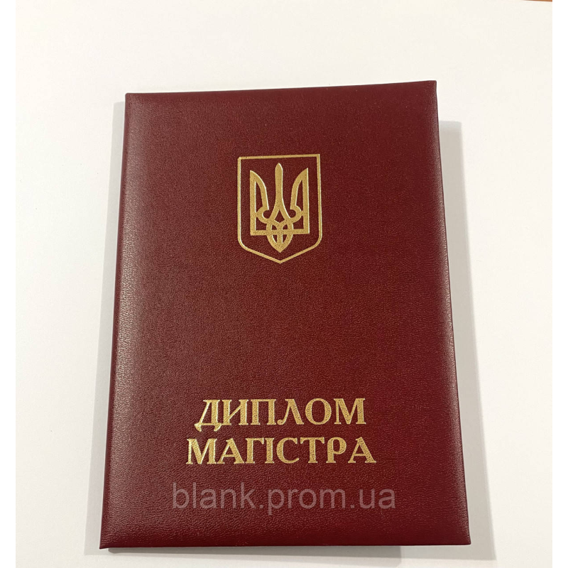 Обкладинка для диплома магістра А5 м“яка бордо