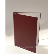 Папка А4 для архіву тверда бордова, папка для діловодства