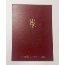 Папка А4 адресна червона з гербом