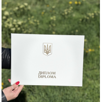 Обкладинка для диплома А4 альбомна біла тверда