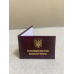 Посвідчення волонтера баладек бордове м`яке бланк з гербом