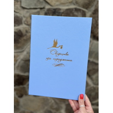 Обкладинка для свідоцтва про народження блакитна 195*270 мм Обкладинка для свідоцтва про народження блакитна 195*270 мм