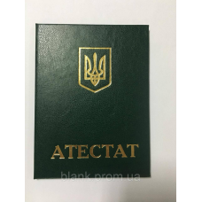 Обкладинка для атестата зелена