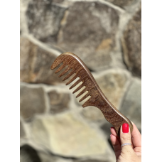 Гребінець із чорного сандалу з ручкою дерев“яний (сандаловий гребінь)